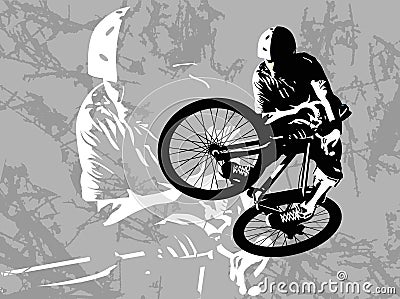 Dirt jumping Vector Illustration