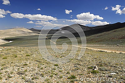 Dirt road in Inyo Mountains in California Stock Photo