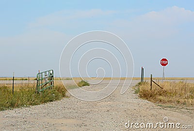 Dirt road and rural highway Stock Photo