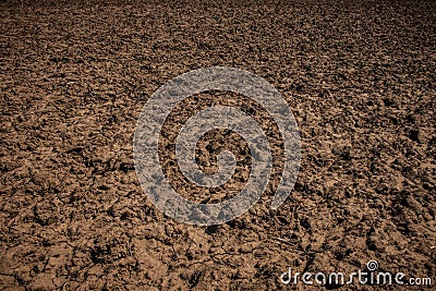 Dirt texture. Country dirt road texture. Unworked land, field. Stock Photo