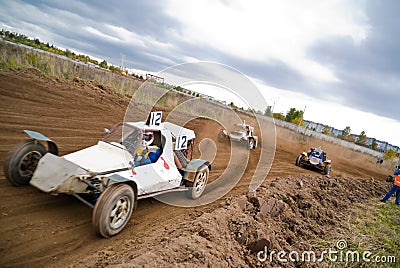 Dirt track racing Stock Photo