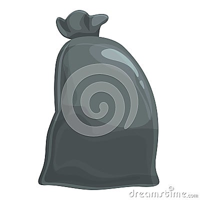 Dirt trash bag icon cartoon vector. Garbage bin Vector Illustration