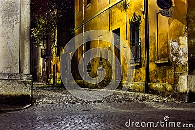 Dirty alley Stock Photo