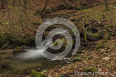 Dirty Bansky creek near Spania Dolina village Stock Photo