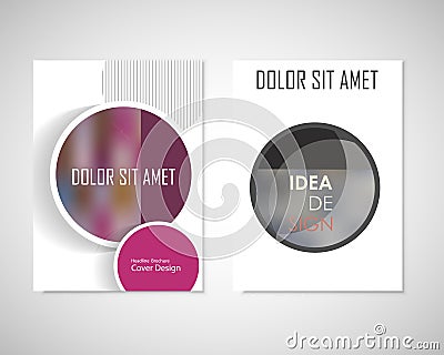 Dirty circles with text on brochure for your ideas. Presentation, cover book or annual report Vector Illustration