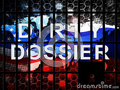 Dirty Dossier Jail Containing Political Information On The American President 3d Illustration Stock Photo
