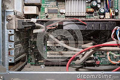 Dirty dusty computer Stock Photo