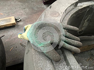 Dirty glove Stock Photo