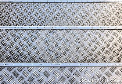 Anti slip metal stairs with diamond pattern Stock Photo