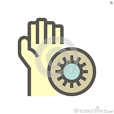 Dirty hands and coronavirus Vector Illustration