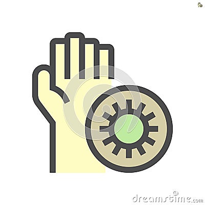 Dirty hands icon Vector Illustration