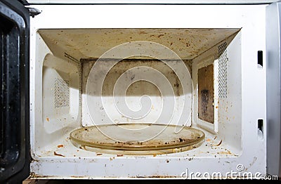 Dirty inside microwave background texture Stock Photo