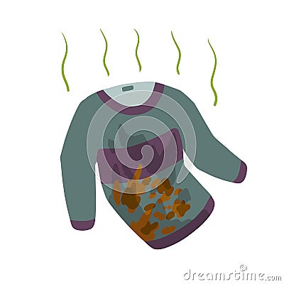 Dirty jacket or cardigan Vector Illustration