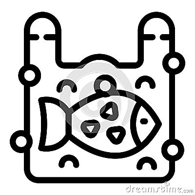 Dirty microplastics pollution icon outline vector. Ground food Vector Illustration