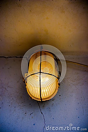 Dirty old lamp Stock Photo