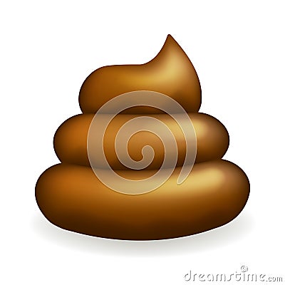 Dirty Poop Shit Icon Transparent Background 3d Realistic excrement Design Vector Illustration Vector Illustration