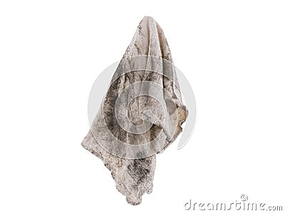 Dirty rag suspended isolated Stock Photo