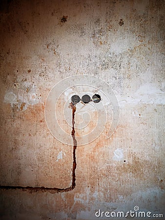 Dirty, scratched old wall, soft focus Stock Photo