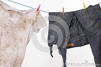 Dirty Shirt And Trousers Stock Photo - Image: 49386943