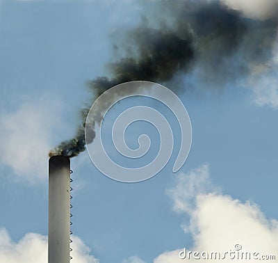 Dirty smoke, ecology problems Stock Photo