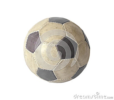 Dirty soccer ball Stock Photo