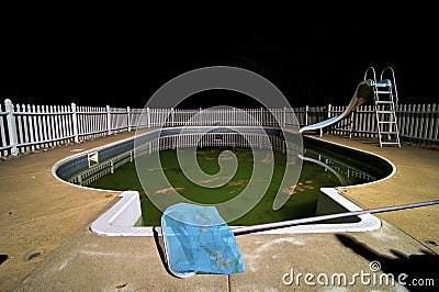 Dirty Swimming Pool Stock Photo