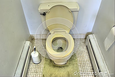 Dirty Toilet Stock Photo