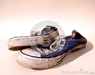 Dirty Trainers / Sneakers Stock Photo
