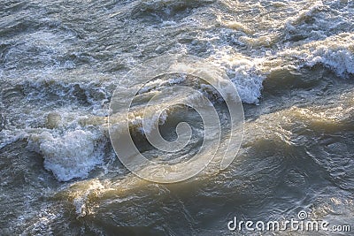 Dirty water flow Stock Photo