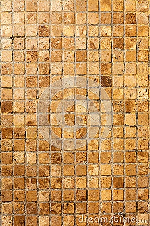 Dirty yellow mosaic floor Stock Photo