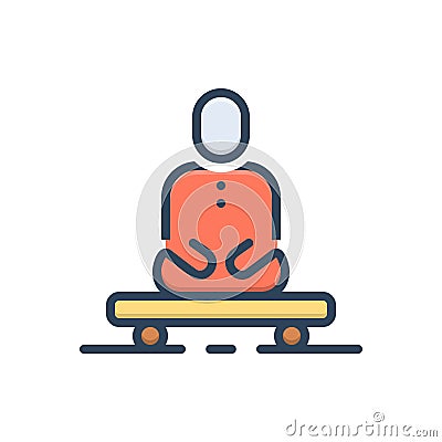 Color illustration icon for Disabilities, disorder and malady Vector Illustration
