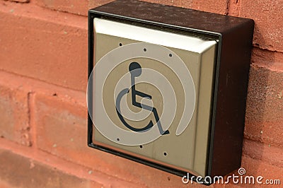 Disability Access Button Stock Photo