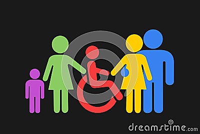Disability inclusion Vector Illustration