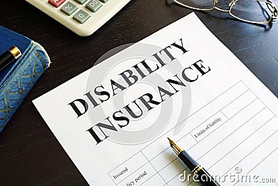 Disability Insurance. Stock Photo