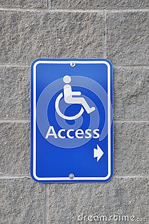 Disable access sign Stock Photo