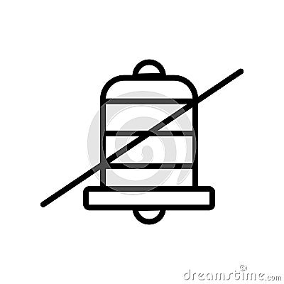 Disable alarm icon vector isolated on white background, Disable alarm sign , line and outline elements in linear style Vector Illustration