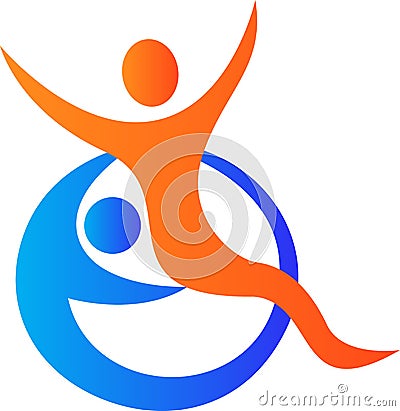 Disabled care logo Vector Illustration