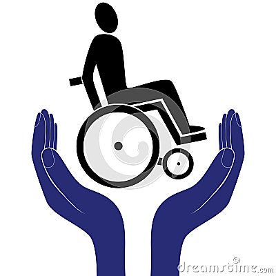 Disabled care sign vector Vector Illustration