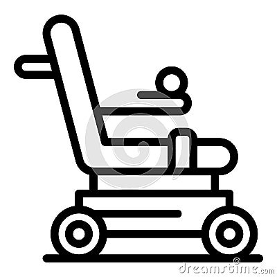 Disabled electric wheelchair icon outline vector. Scooter chair Vector Illustration