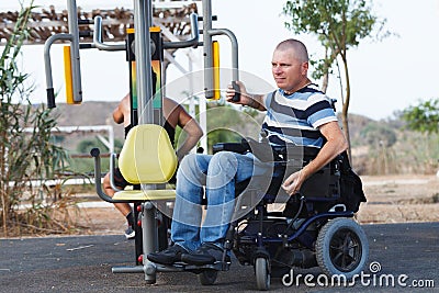 Disabled Male Stock Photo