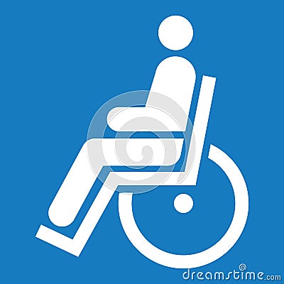 Disabled parking permit badge icon Vector Illustration