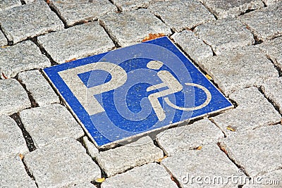 Disabled parking Stock Photo
