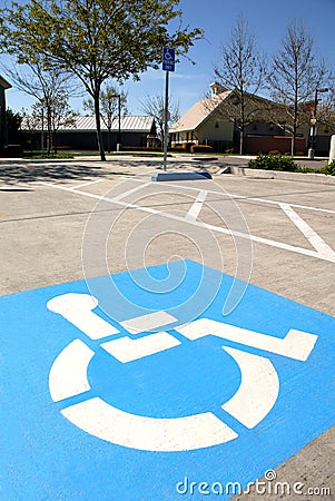 Disabled Parking Spaces Stock Photo