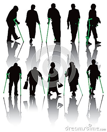 Disabled people Vector Illustration