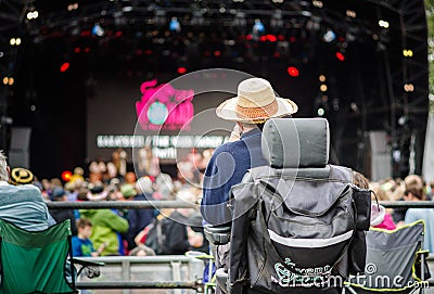 Disabled viewing platform at Womad Editorial Stock Photo
