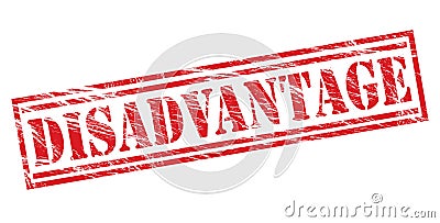 Disadvantage red stamp Stock Photo