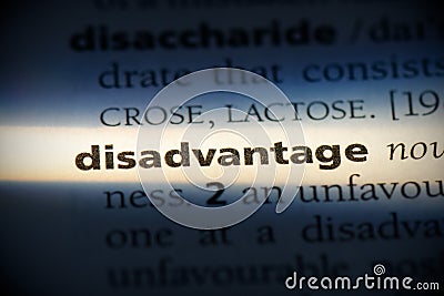 Disadvantage Stock Photo