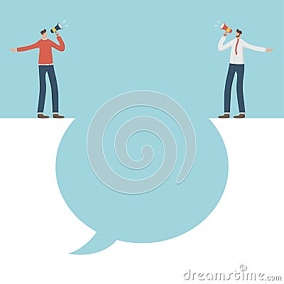 Disagreements or arguments for business direction Vector Illustration