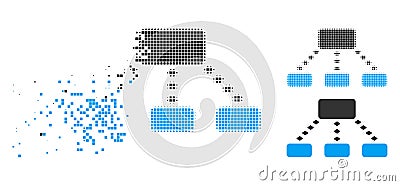 Disappearing Dotted Halftone Dotted Scheme Icon Vector Illustration