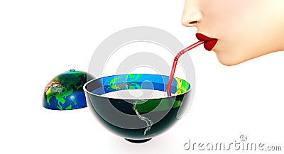 Disappearing resources Stock Photo